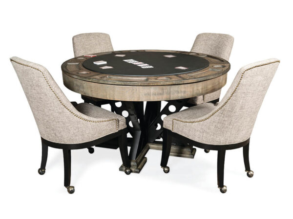 Poker table with 4 chairs