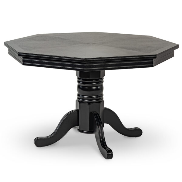 modern black convertible dining and poker table